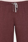 Rosaline Spatial Speckle Knit Cotton Pyjama - Grape Wine — thumbnail 5